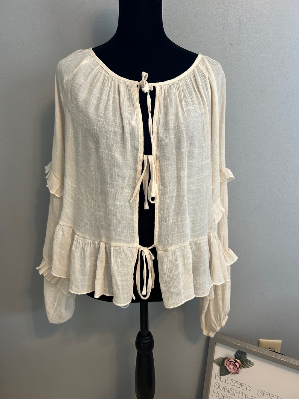 Altar’d State Tie-front Blouse